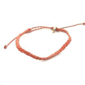 Pura Vida Thin Braid Orange Bracelet